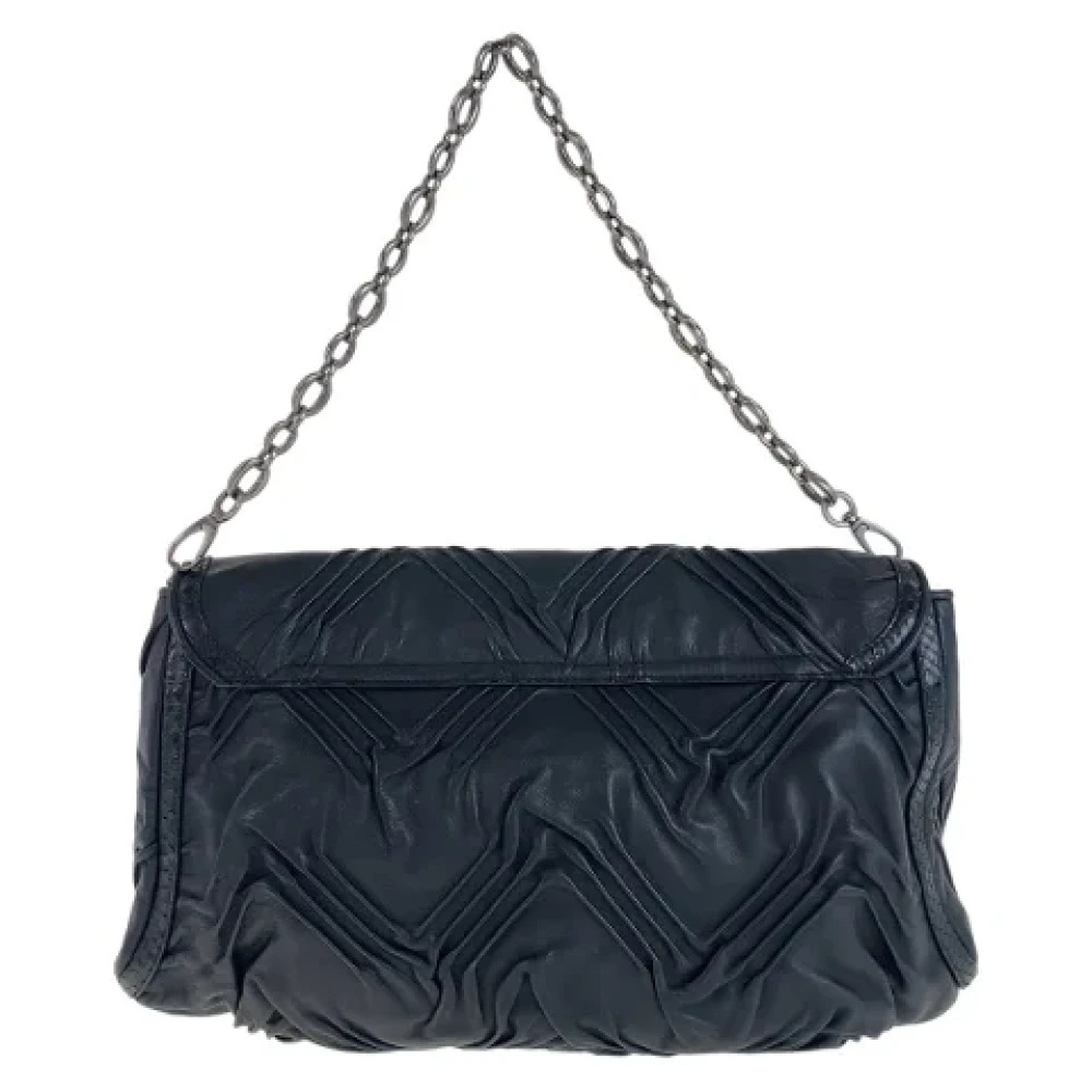 Bvlgari Vintage Pre-owned Leather shoulder-bags Black Dames