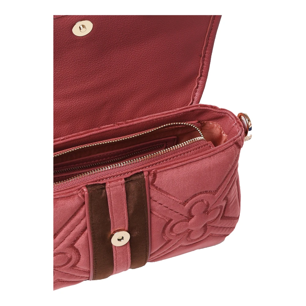 V73 Roze Schoudertas met Flap Sluiting Pink Dames