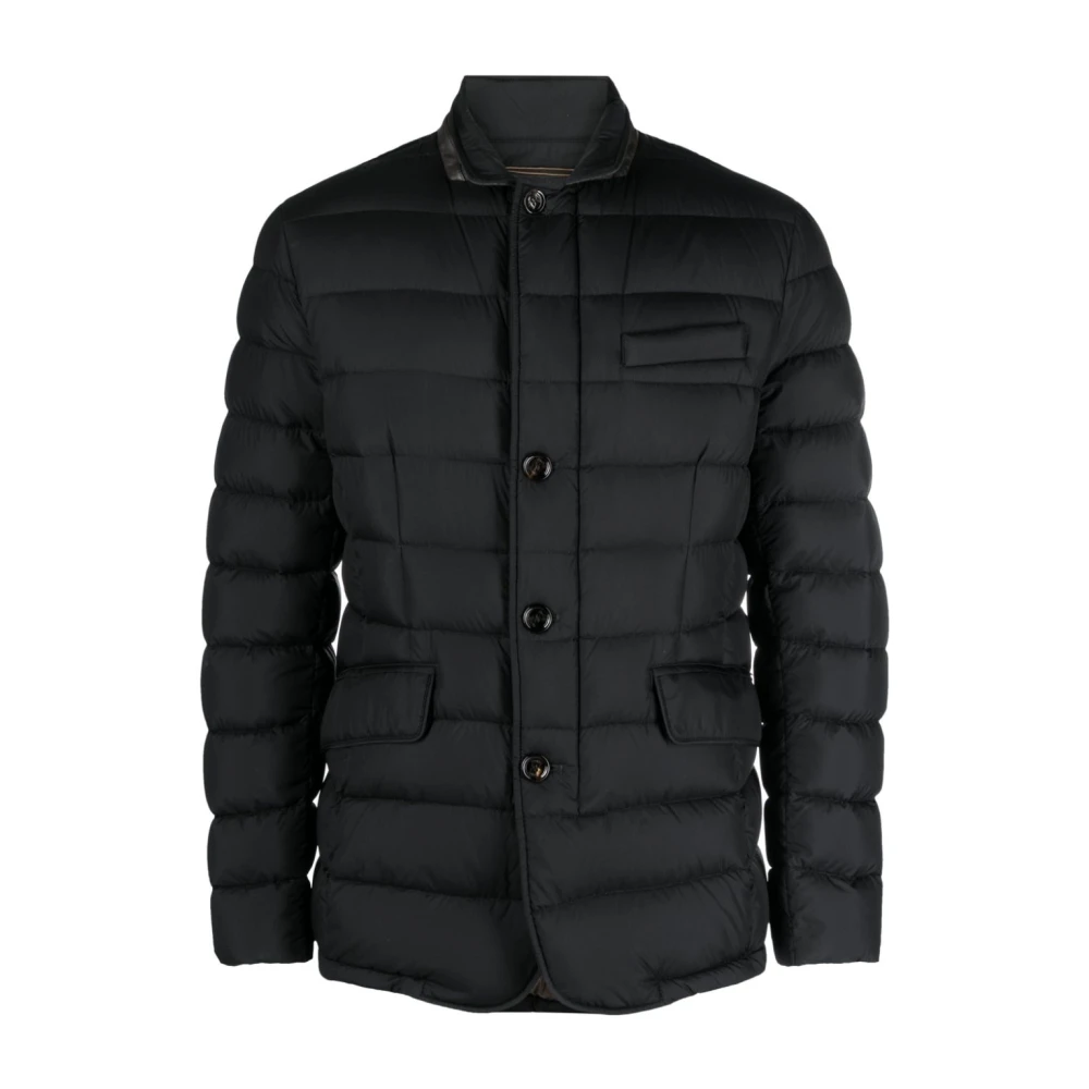 Moorer Gewatteerde Wollen Jas Blauw Blue Heren