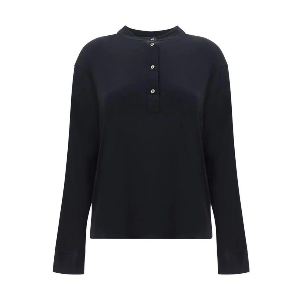 The Row Monochrome Knoop Voorkant Trui Black Dames