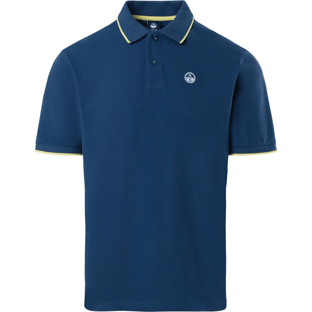 North Sails Men's Blue Polo Shirt With Logo Collar - Polo Shirts - L - Tops