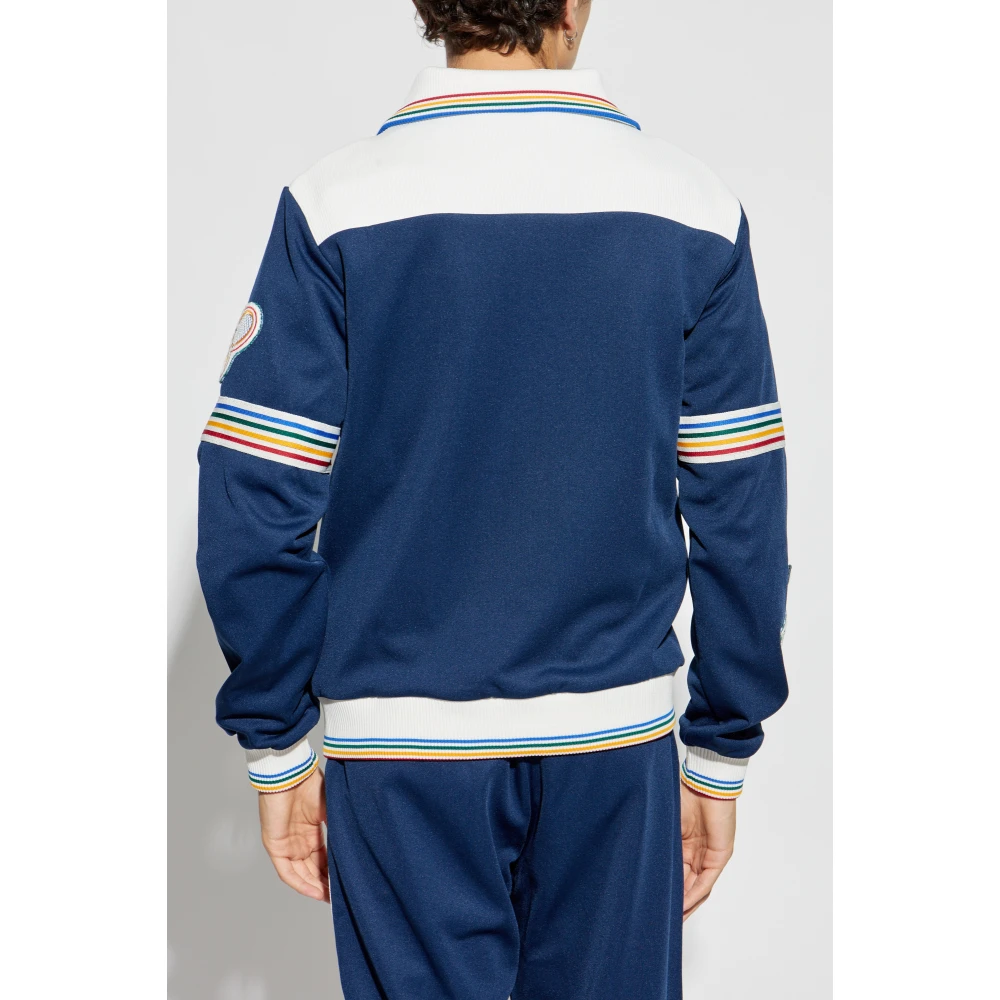 Casablanca Ritssluitingssweatshirt Blue Heren