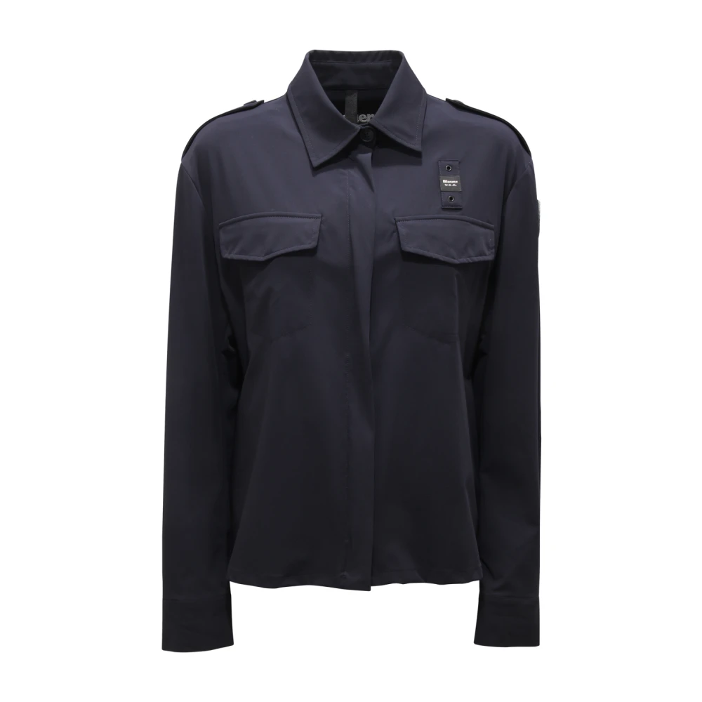 Blauer Women's Blue Giubbotto Camicia Sfoderato - Light Jackets - Xl - Jackets