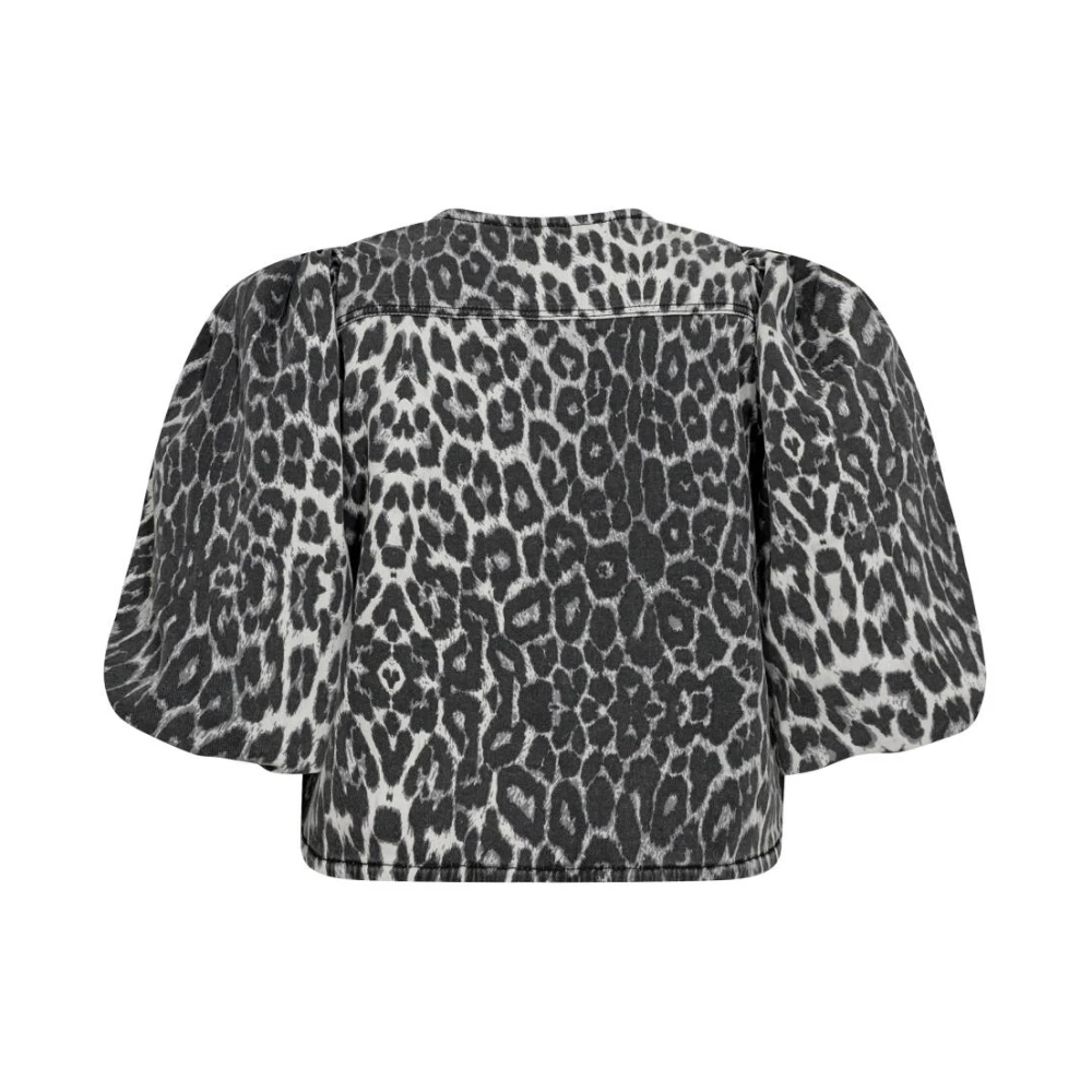 Co'Couture Leo Bow Blouse Gray Dames