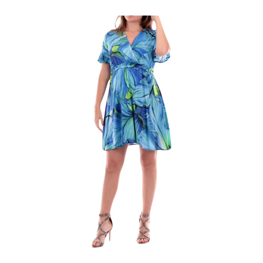 YES ZEE Gekruiste V-hals Jurk Multicolor Dames