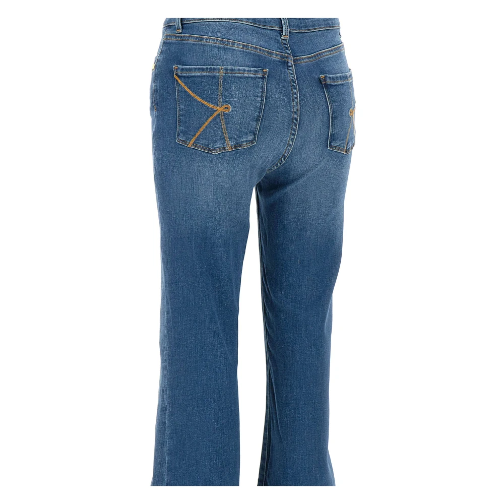 Kaos Dames Stretch Denim Flare Jeans Blue Dames