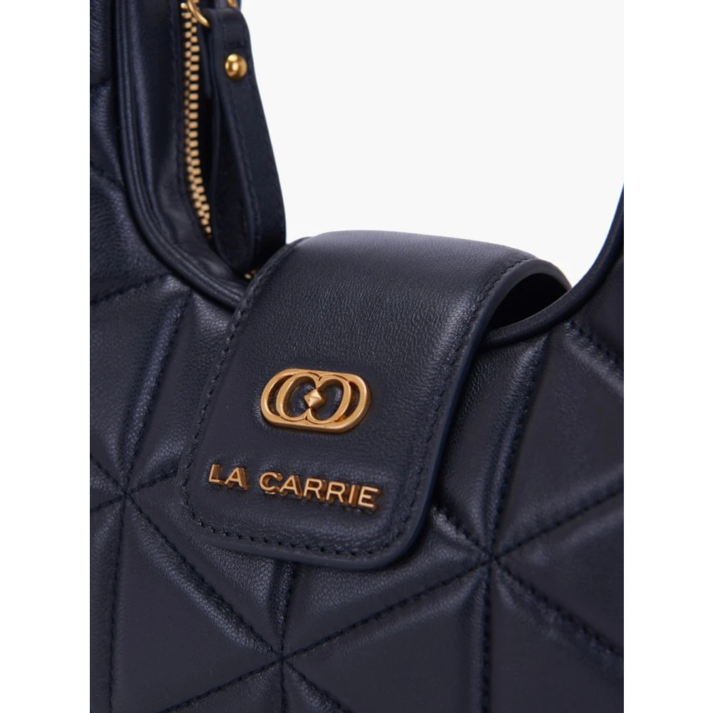La Carrie Zwarte leren hobo handtas met ritssluiting Black Dames