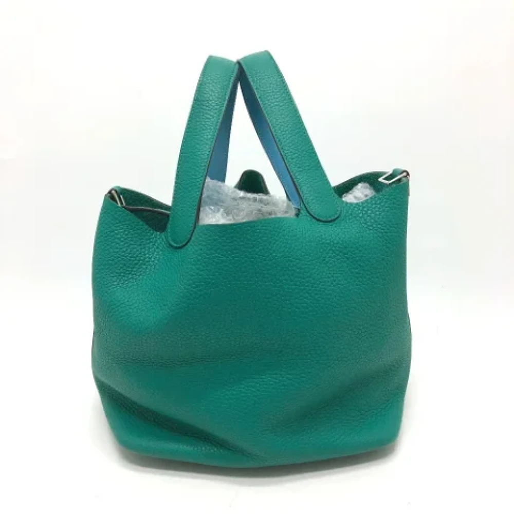 Hermès Vintage Pre-owned Leather handbags Green Dames
