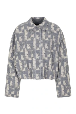 Jacquard Wool-Blend Blouson
