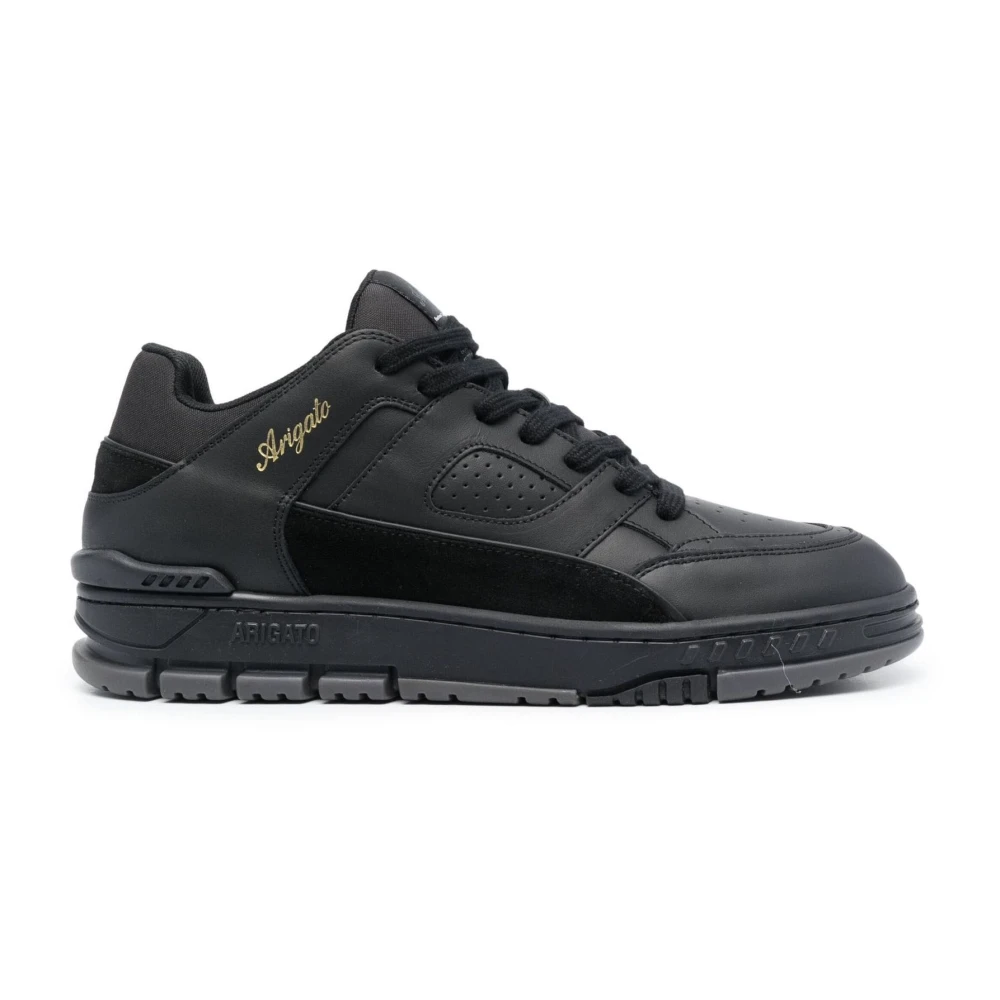 Axel Arigato Men's Black Sneakers, 13 Uk, Trainers With Metallic Gold Logo