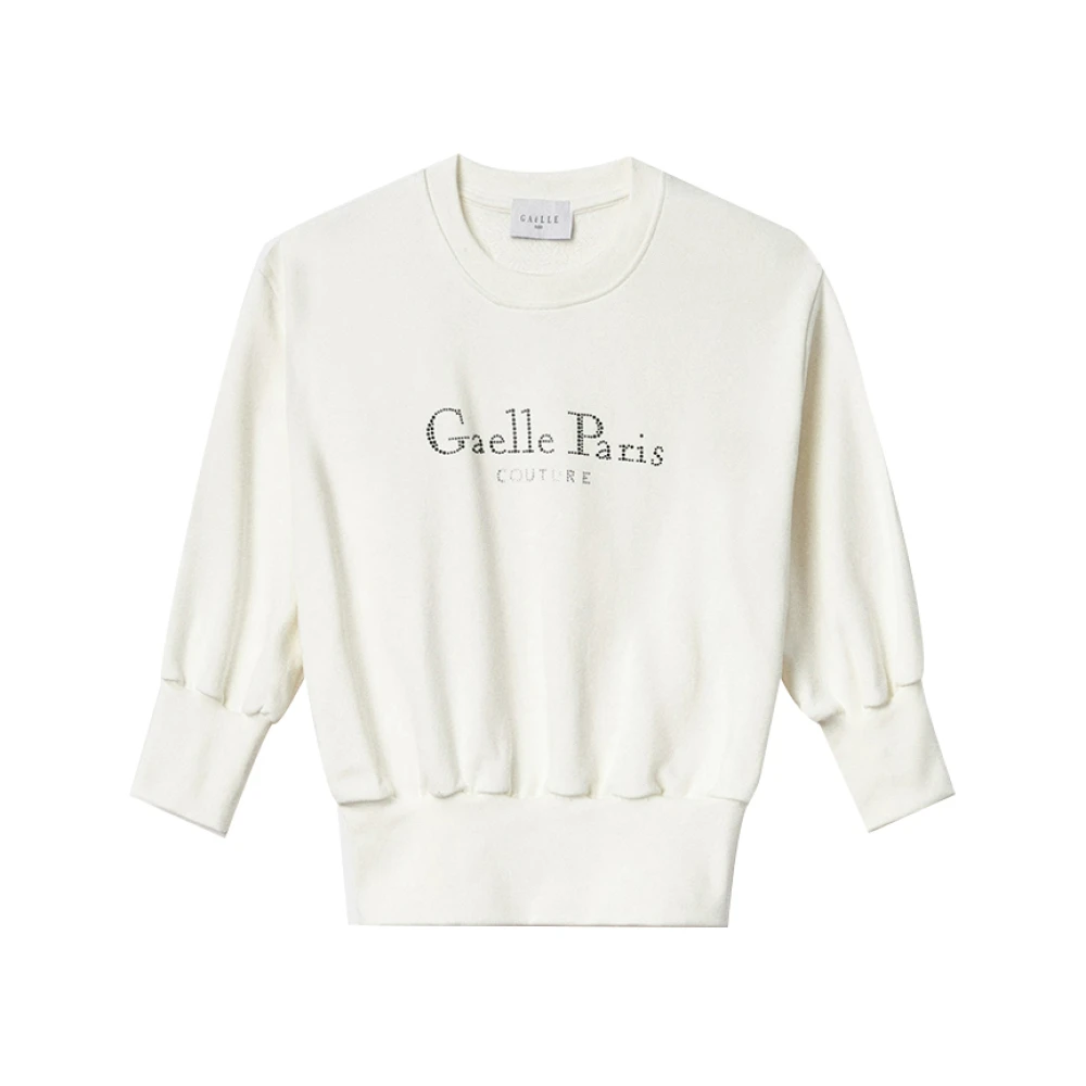 Gaëlle Paris Beige Casual Sweatshirt met Logo Beige Dames