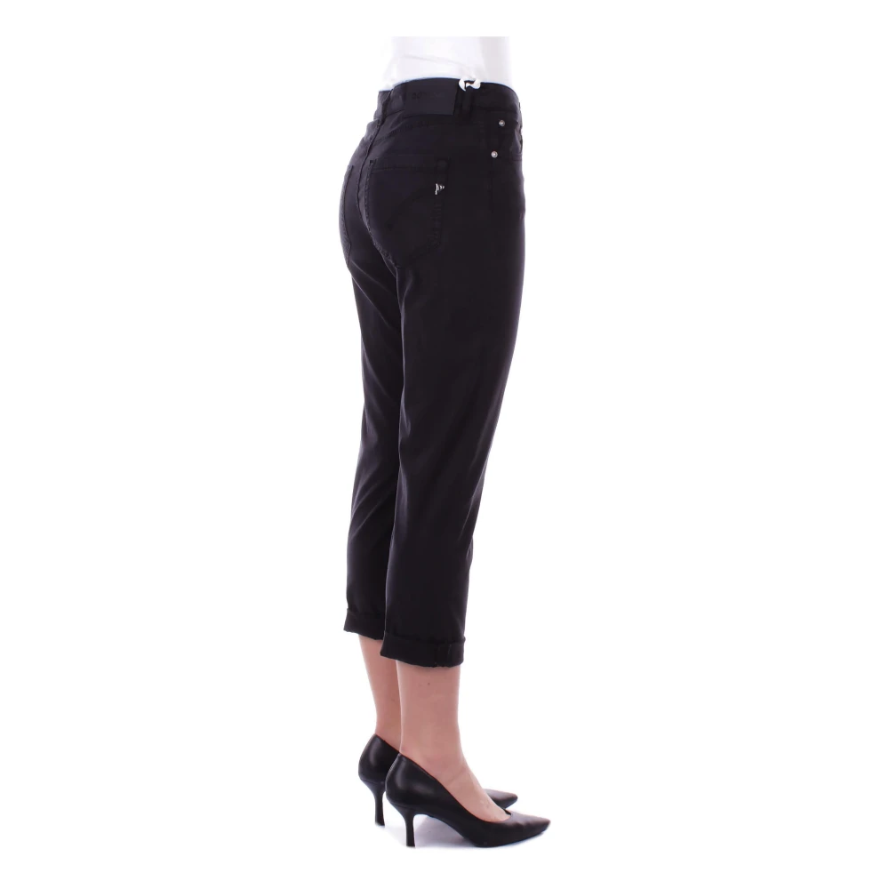 Dondup Zwarte Broek met Knopen Black Dames