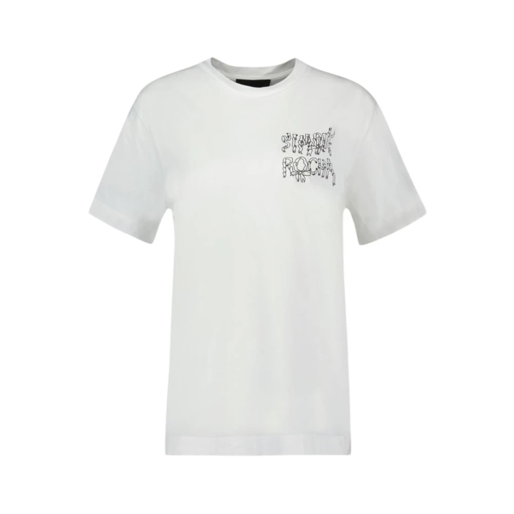 Simone Rocha Witte Strik Korte Mouw T-shirt White Dames