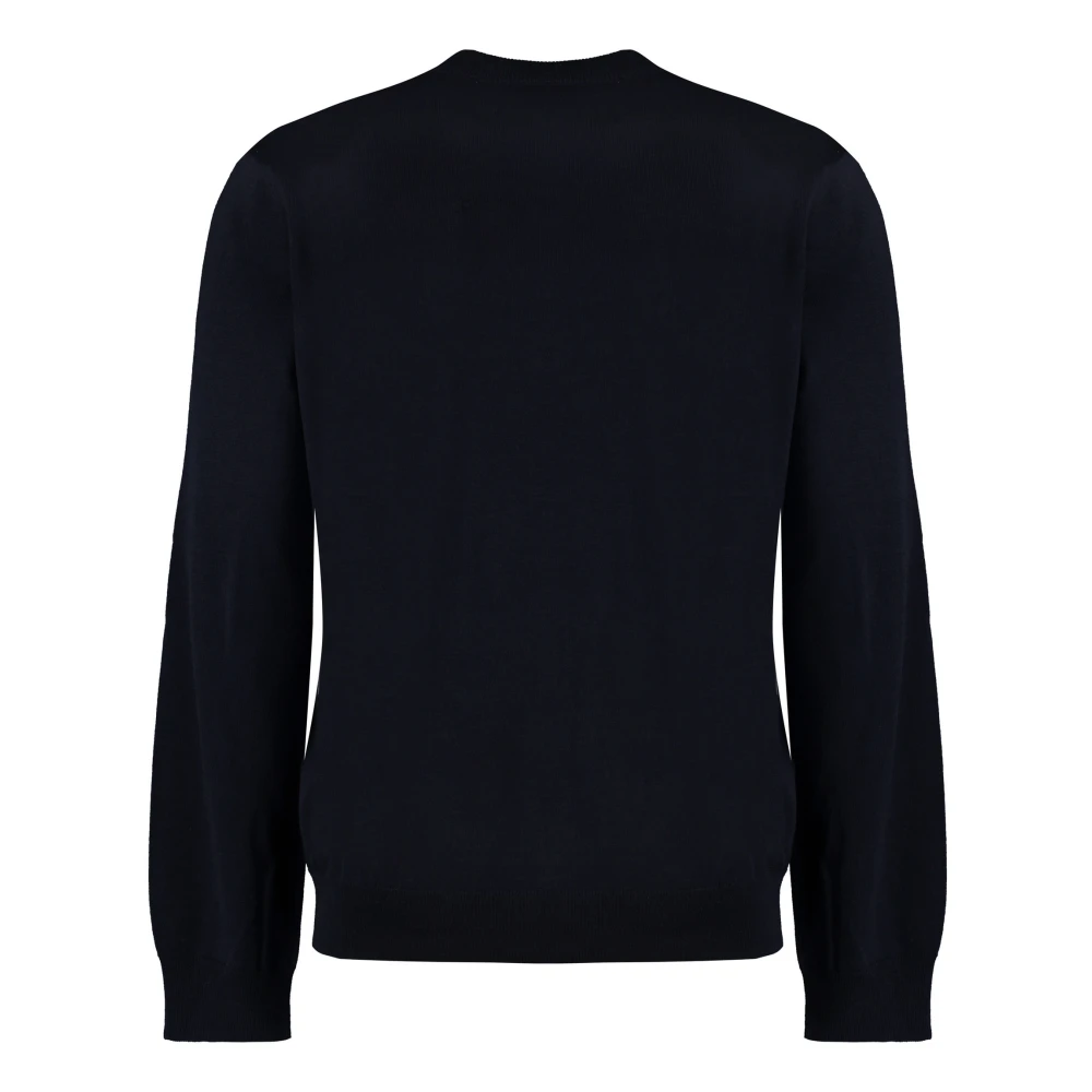 A.p.c. Multicolor Logo Wollen Trui Blue Heren