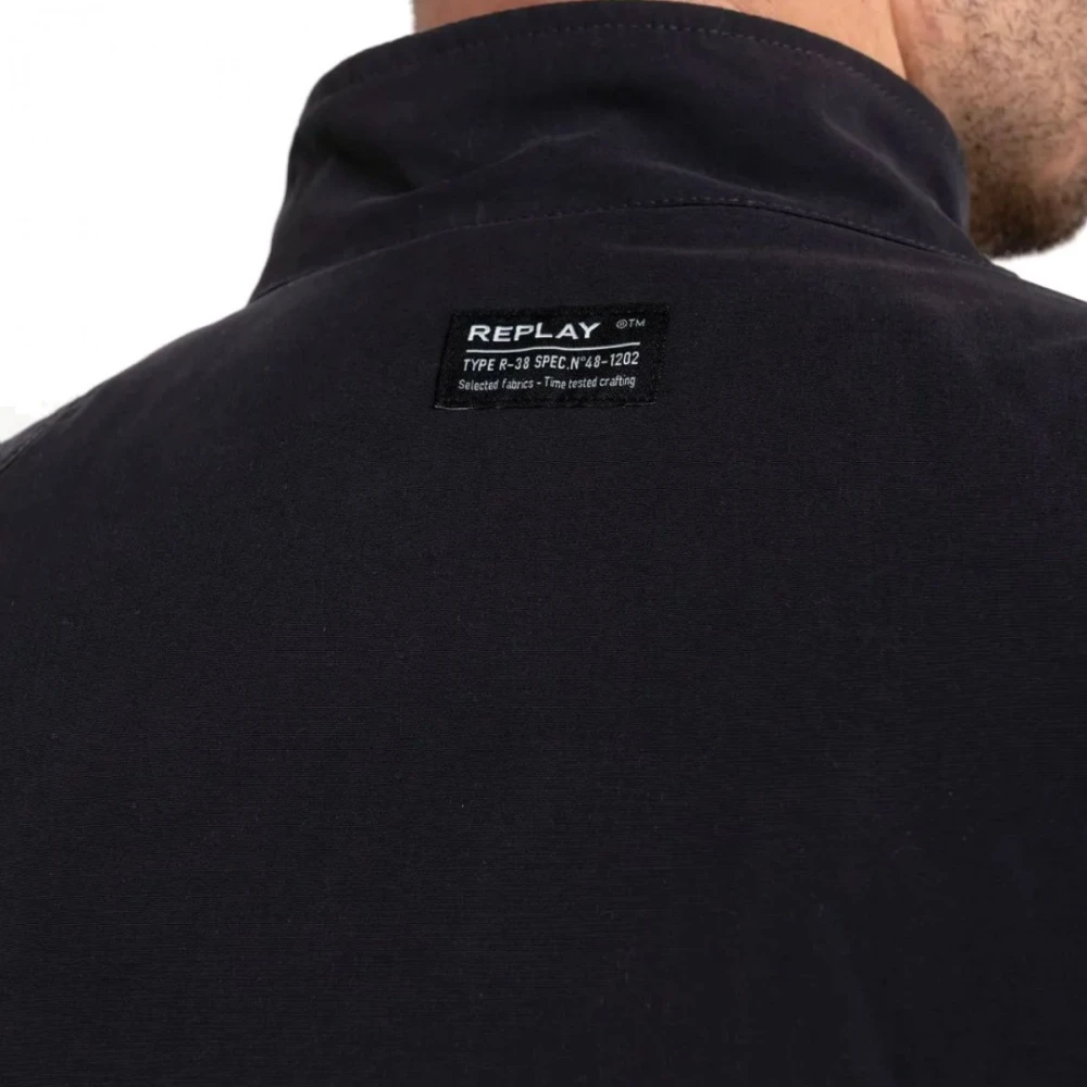 Replay Biker Jacket Black Heren