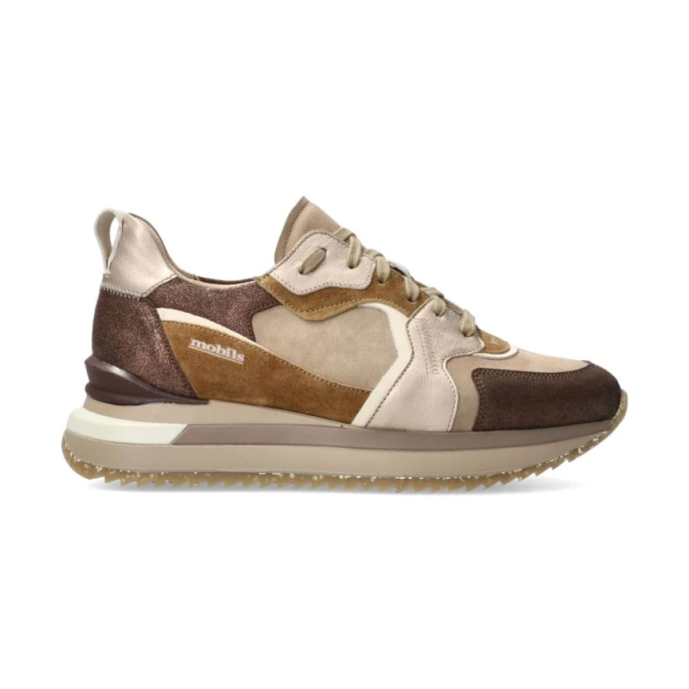 Mephisto Ergonomische Bruine Damessneaker Dames Schoenen