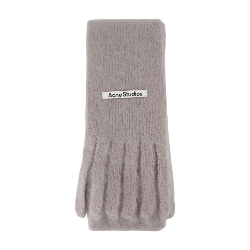 Acne Studios Unisex Gray Skinny Logo Scarf - Winter Scarves - One Size - Accessories