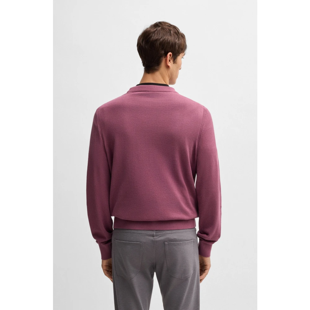 Hugo Boss Stijlvolle pull voor mannen Purple Heren