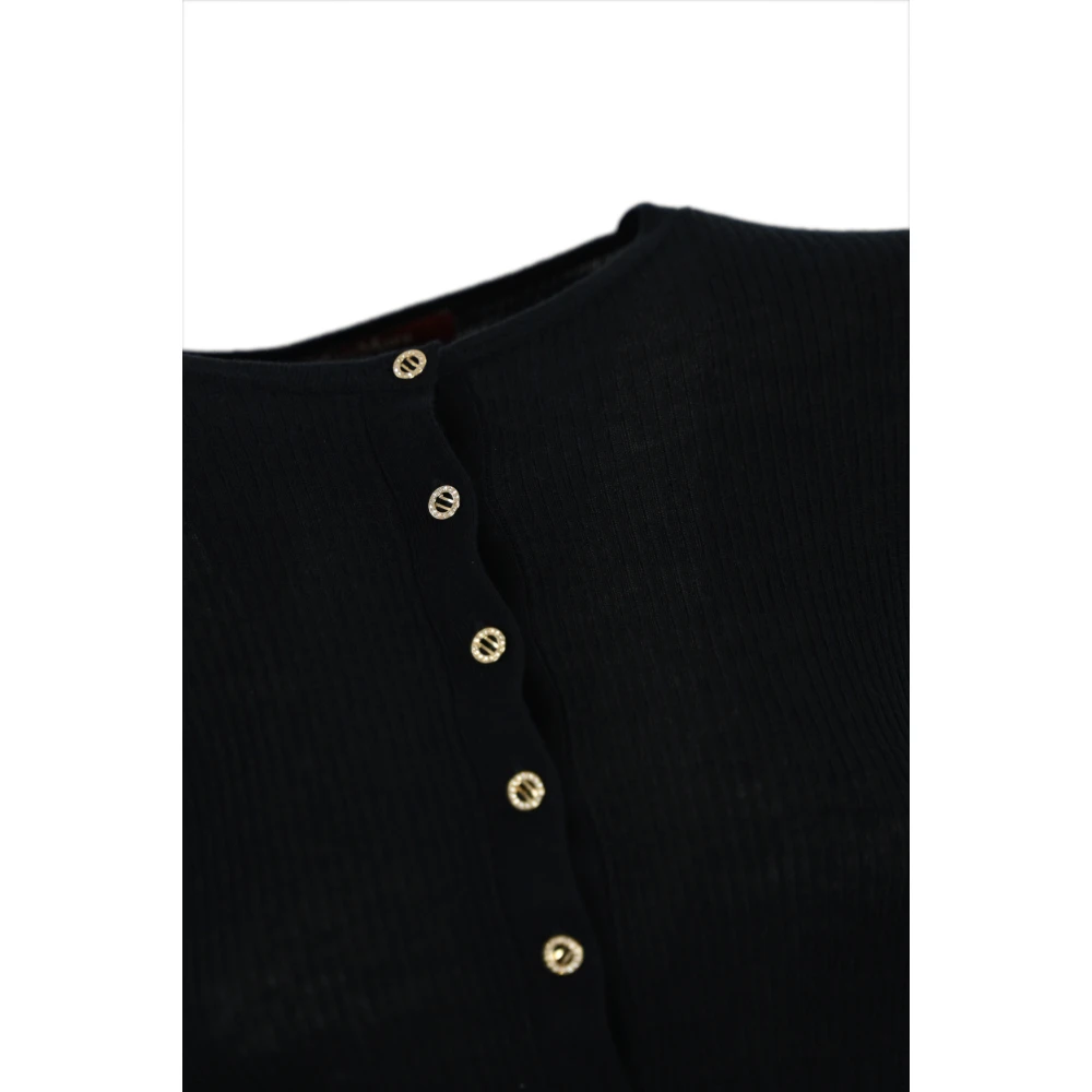 Max Mara Studio Blauwe zijden en wollen trui Blue Dames