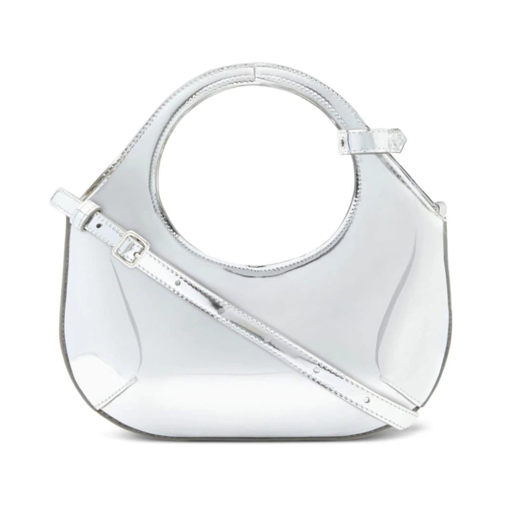 Courrèges Spiegelende Metallic Effect Zilveren Tas Gray Dames