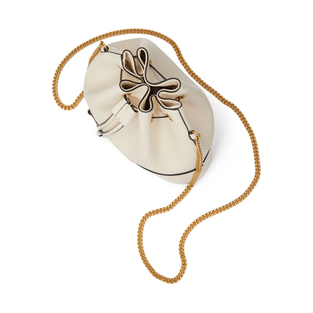 Valentino Garavani Ivoor Wit Nappa Leren VLogo Tas Beige Dames