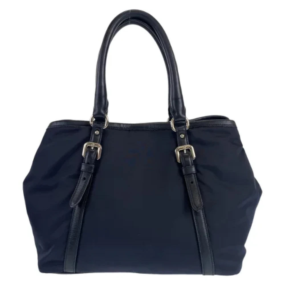 Prada Vintage Pre-owned Canvas prada-bags Blue Dames