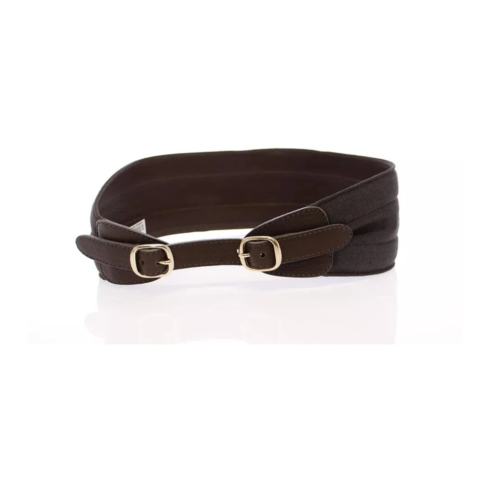 Dolce & Gabbana Bruin leren logo taille riem Brown Dames