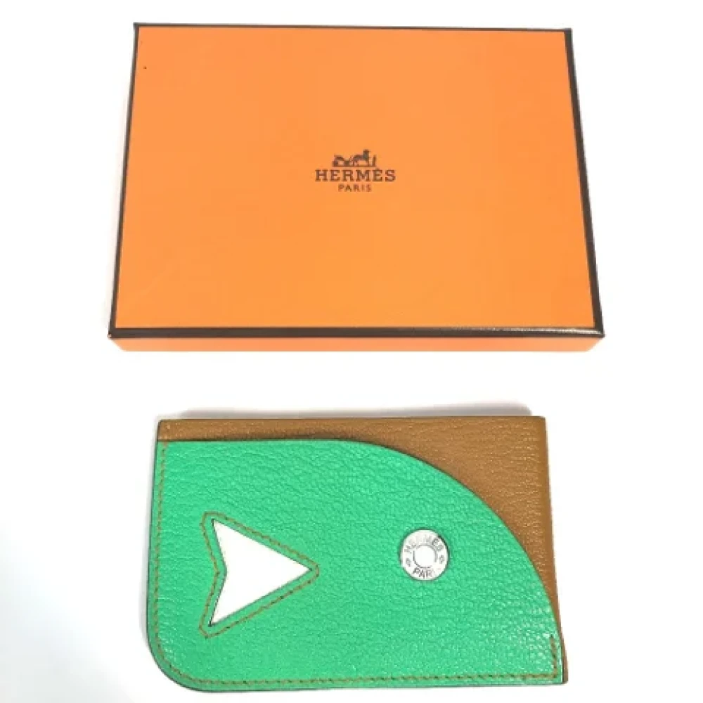 Hermès Vintage Pre-owned Leather wallets Green Dames
