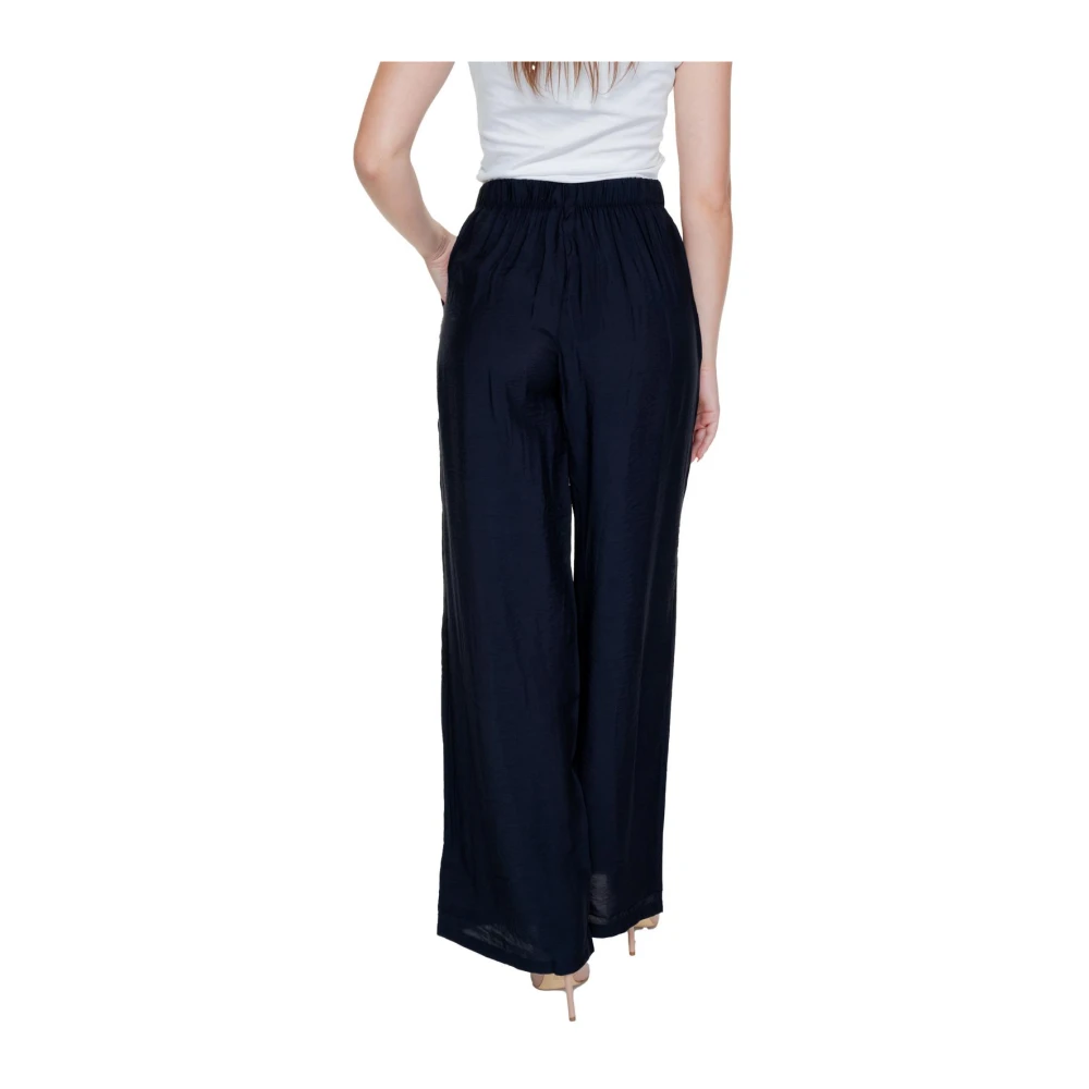 Vero Moda Zwarte Wijde Pijp Loszittende Broek Black Dames