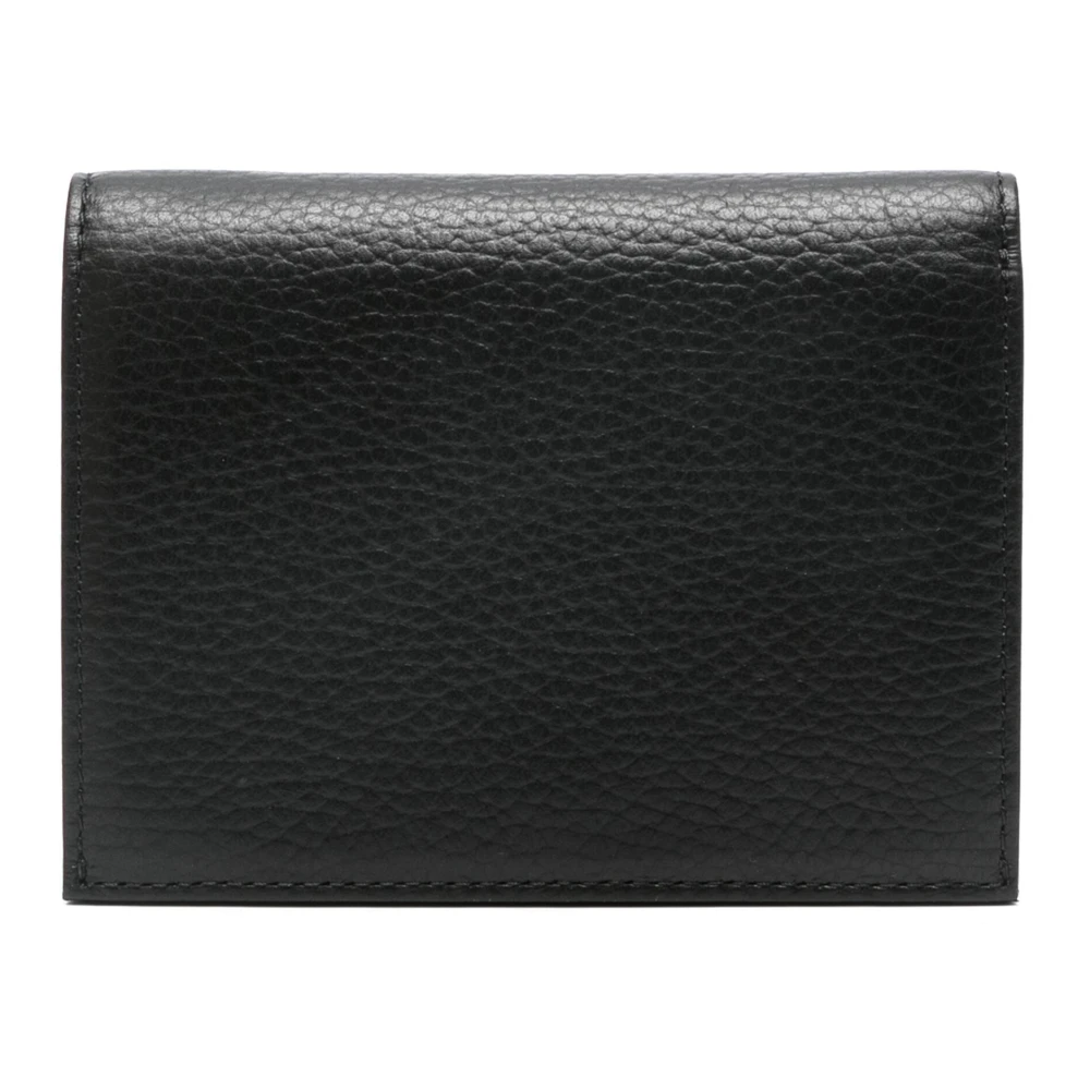 Emporio Armani Slanke leren portemonnee met RFID-bescherming Black Heren