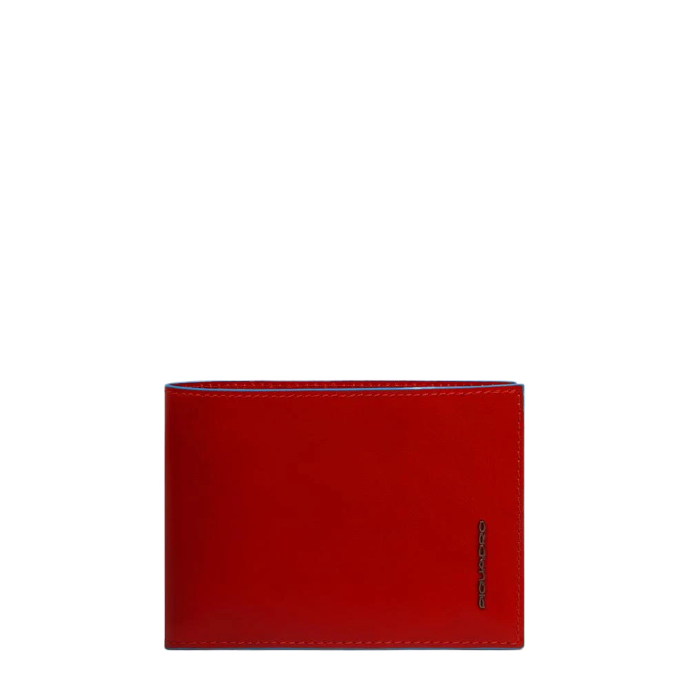 Piquadro Homme Rouge Accessoires, Taille: One Size Portefeuille Avec Poche À Monnaie Et Protection Rfid
