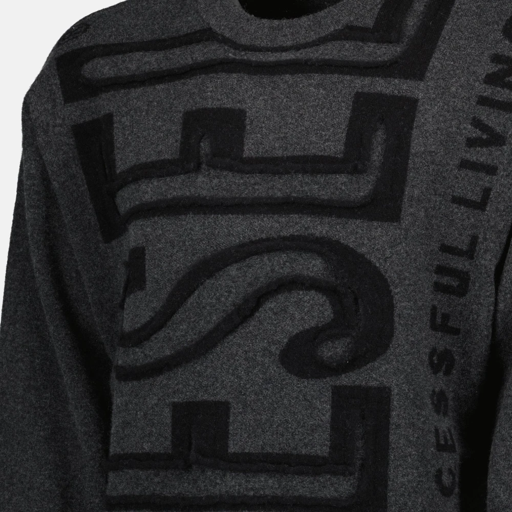 Diesel K-Floyd Wollen Trui Grijs Gray Heren