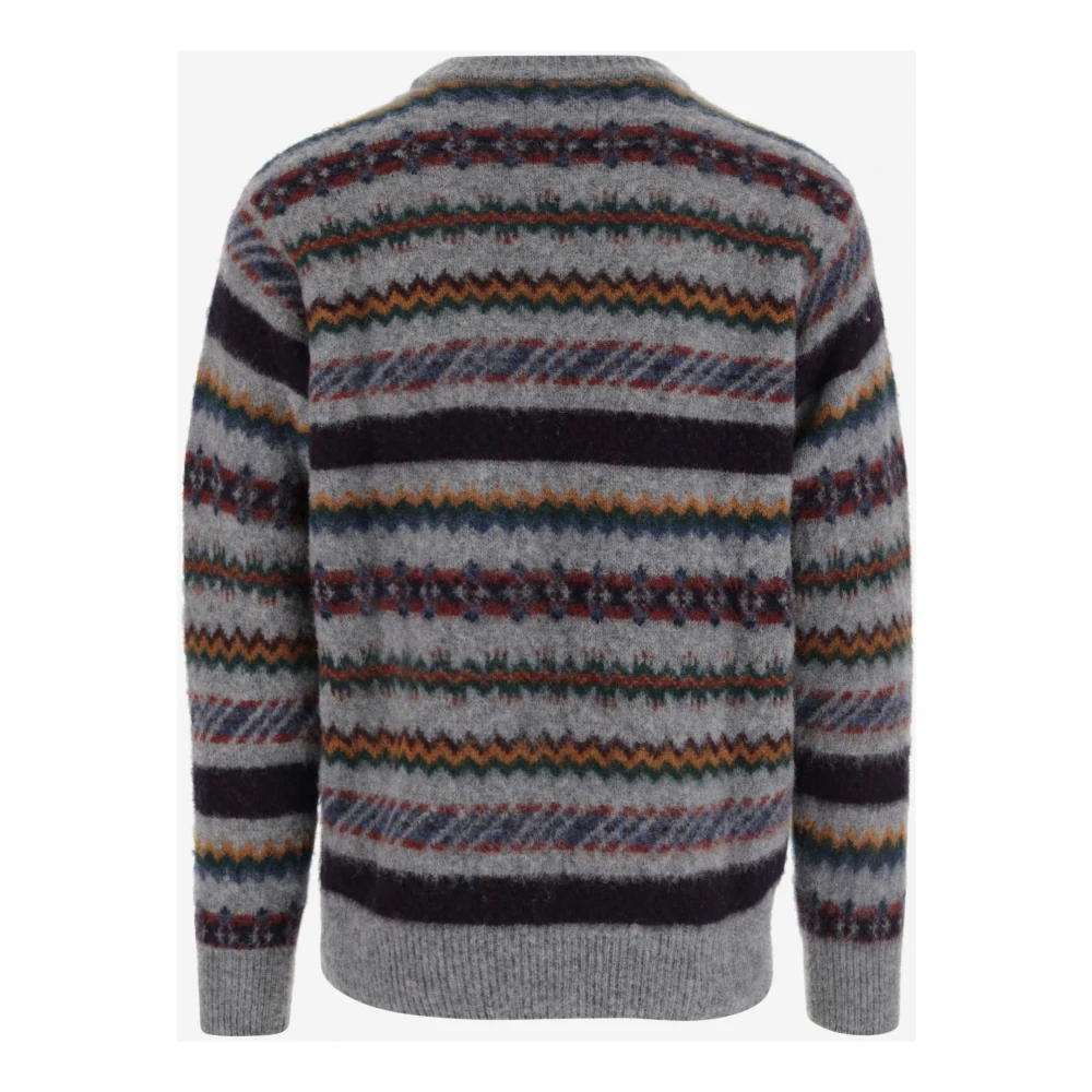 Howlin' Geometrische Wollen Trui Ronde Hals Multicolor Heren