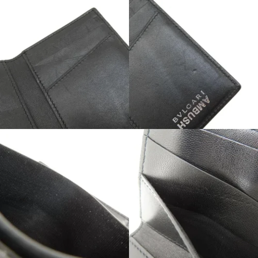 Bvlgari Vintage Pre-owned Leather home-office Black Dames