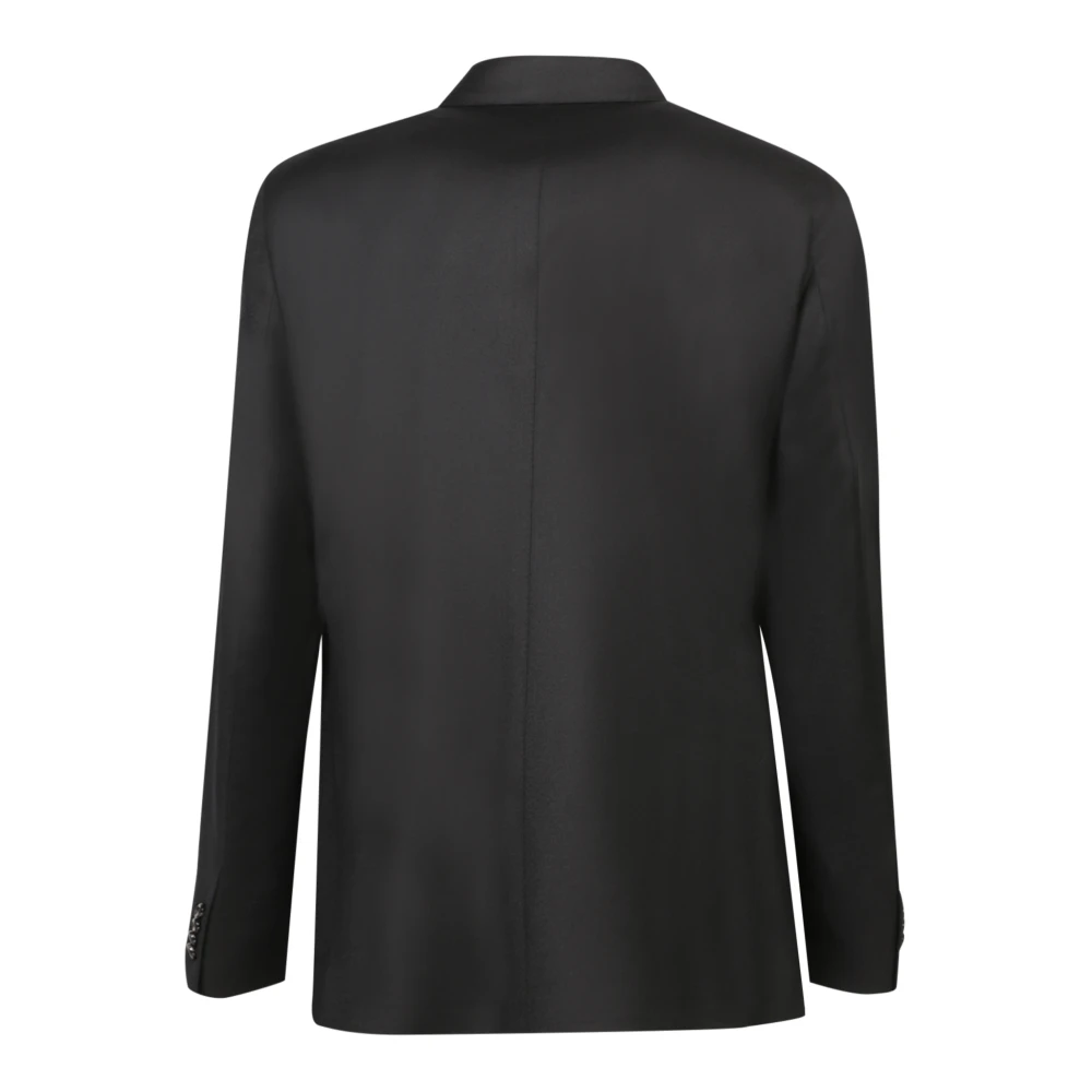 Tagliatore Zwarte Double-Breasted Blazer Black Heren