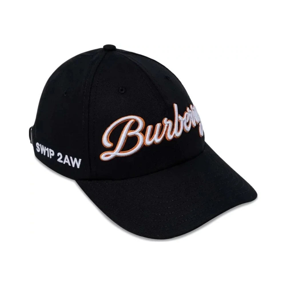 Burberry Logo Baseball Cap Navy Katoen Blue Heren