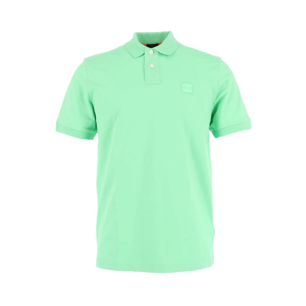 Boss Polo Shirt Comfortabel Stijlvol Functioneel Elegant Green Heren