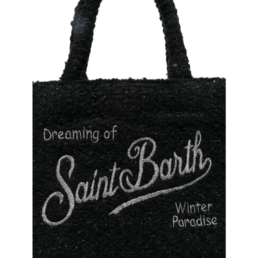 MC2 Saint Barth Zwarte Tweed Top Handtas Black Dames