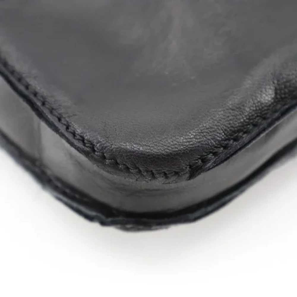 Hermès Vintage Pre-owned Leather shoulder-bags Black Dames