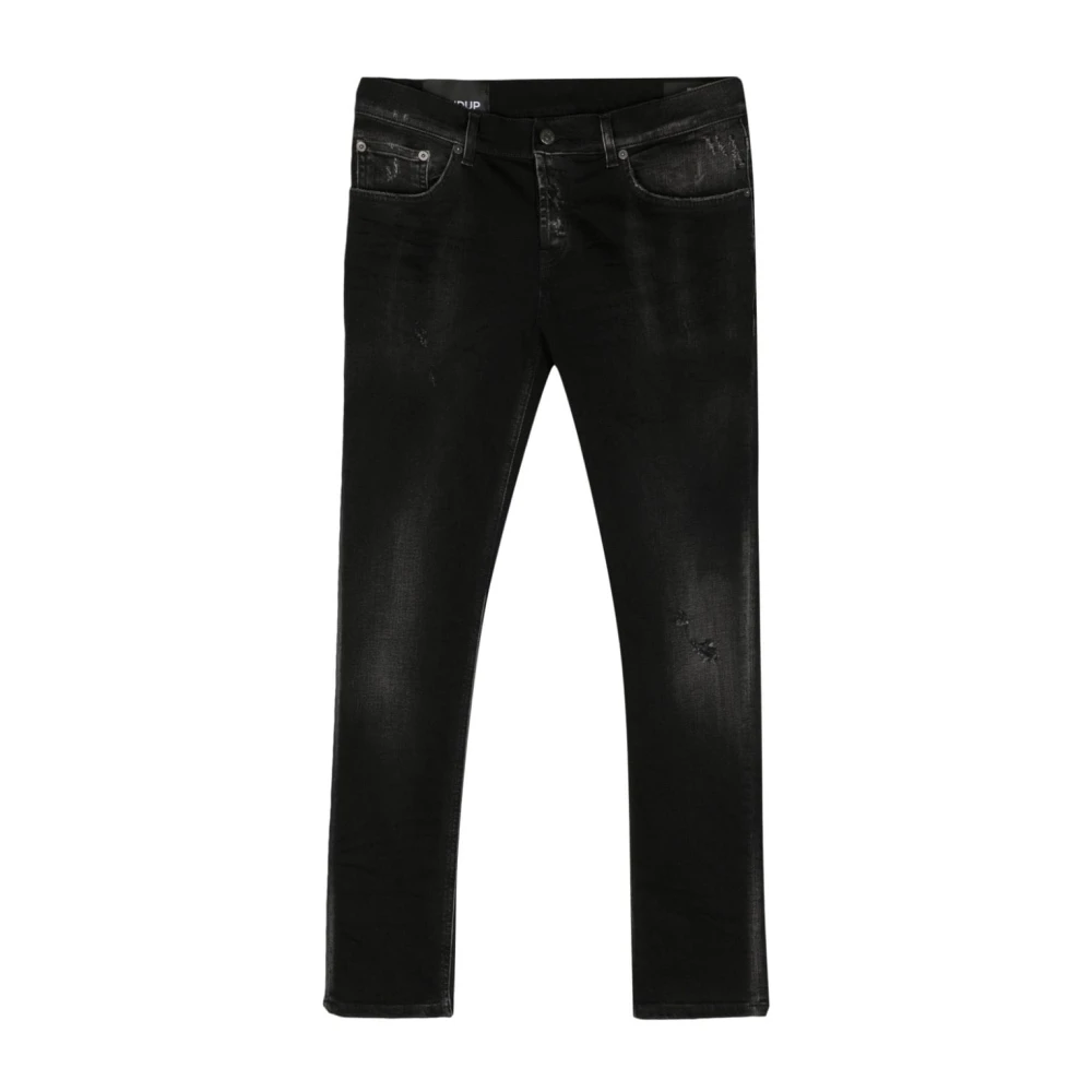 Dondup Zwarte Stijlvolle Broek Black Heren