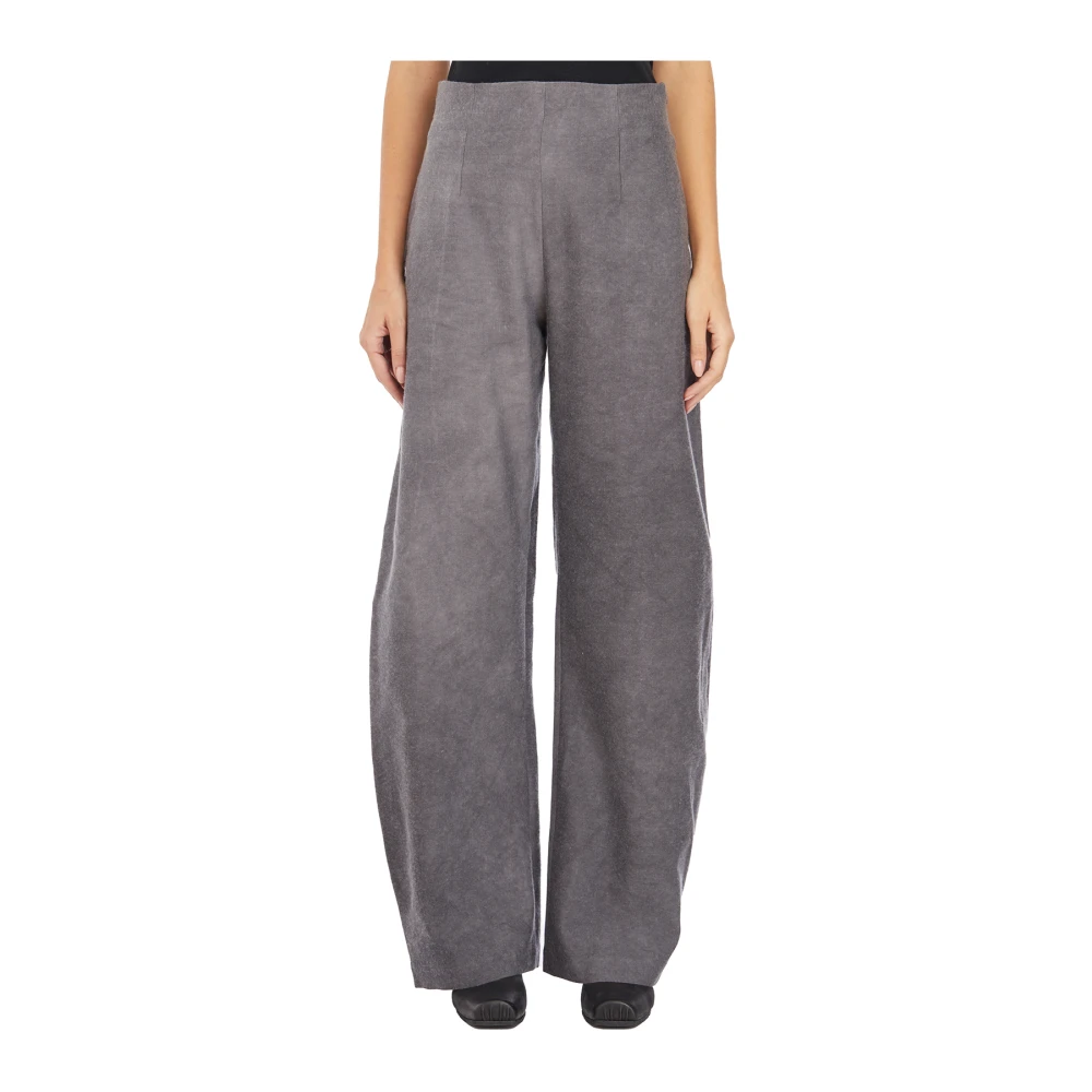 Cortana Hoge taille broek in Ruwen stijl Gray Dames