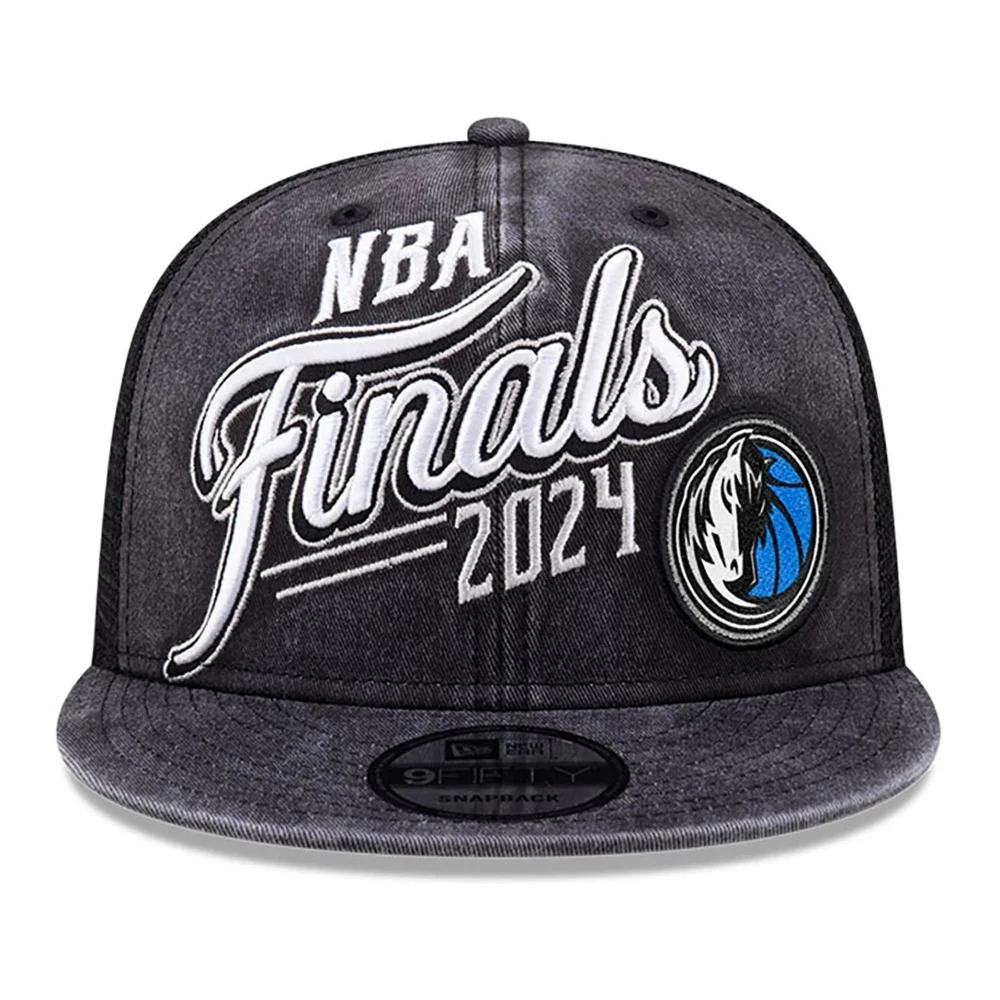 new era Zwarte Versleten Mavericks Nba24 Pet Black Heren
