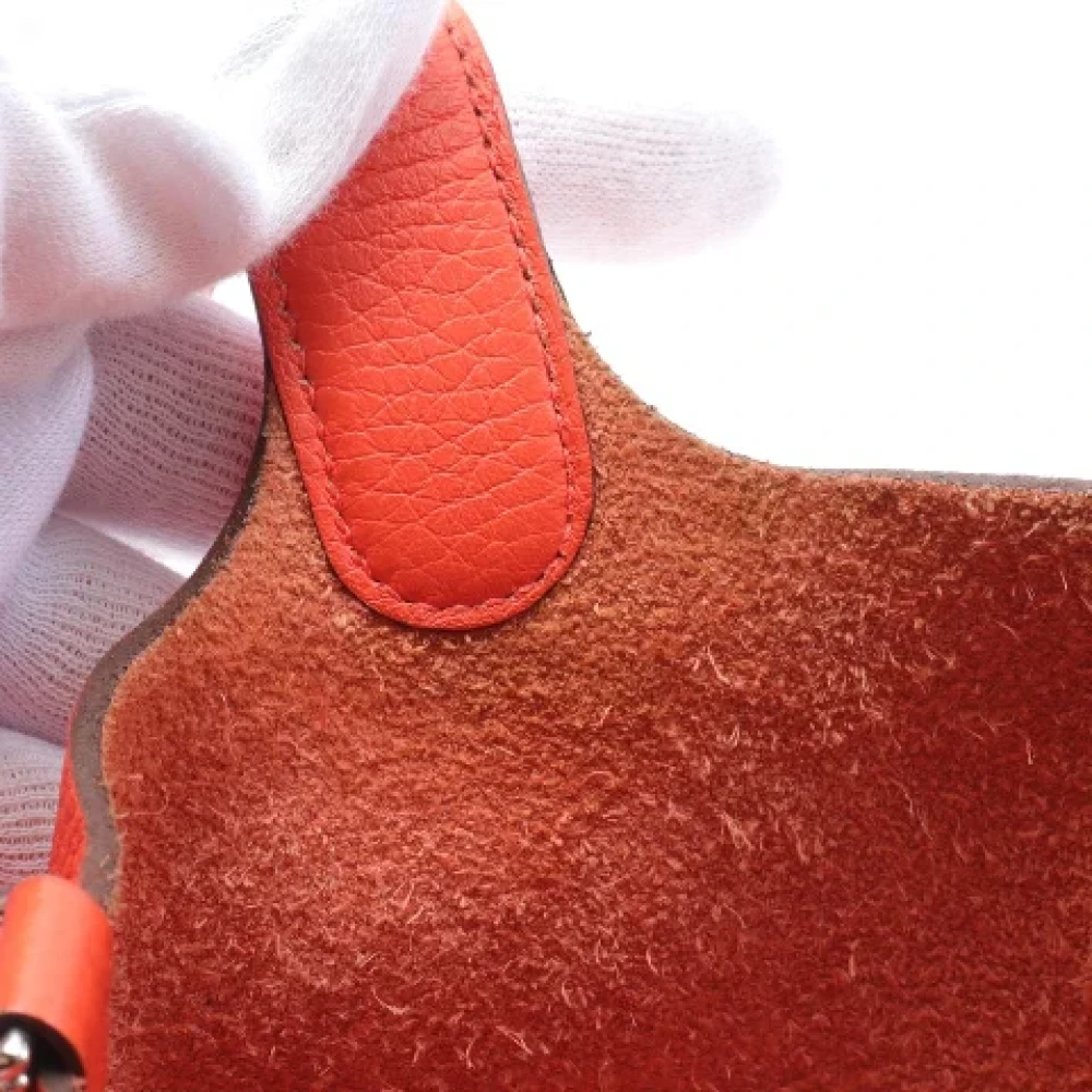 Hermès Vintage Pre-owned Leather handbags Orange Dames