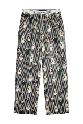 Polo Bear randiga pyjamasbyxor