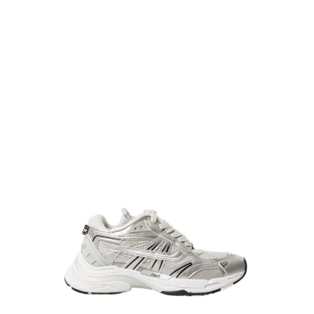 ASH Race 05 Zilveren Leren Sneakers Dames Schoenen Grijs