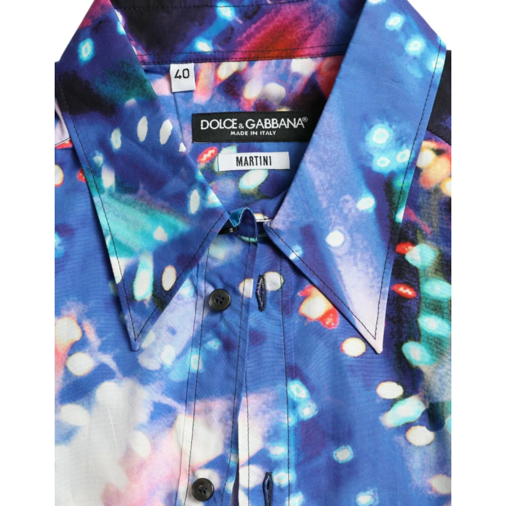 Dolce & Gabbana Multicolor Luminarie Martini Shirt Multicolor Heren