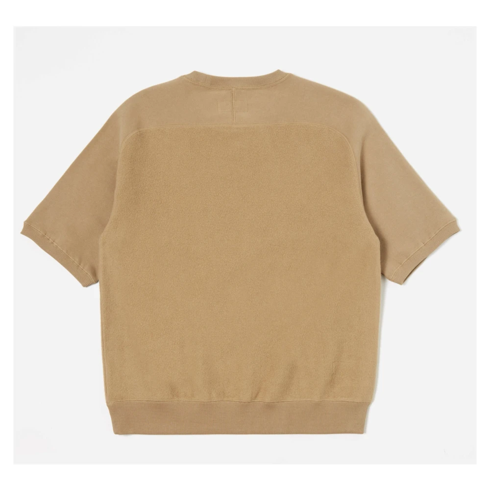 Universal Works Vintage Brush Back Sweatshirt Beige Heren