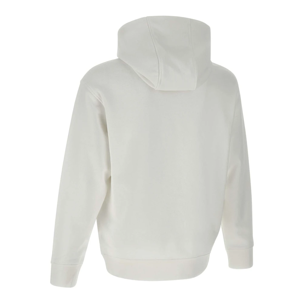 Emporio Armani Witte Katoenen Sweatshirt met Capuchon White Heren