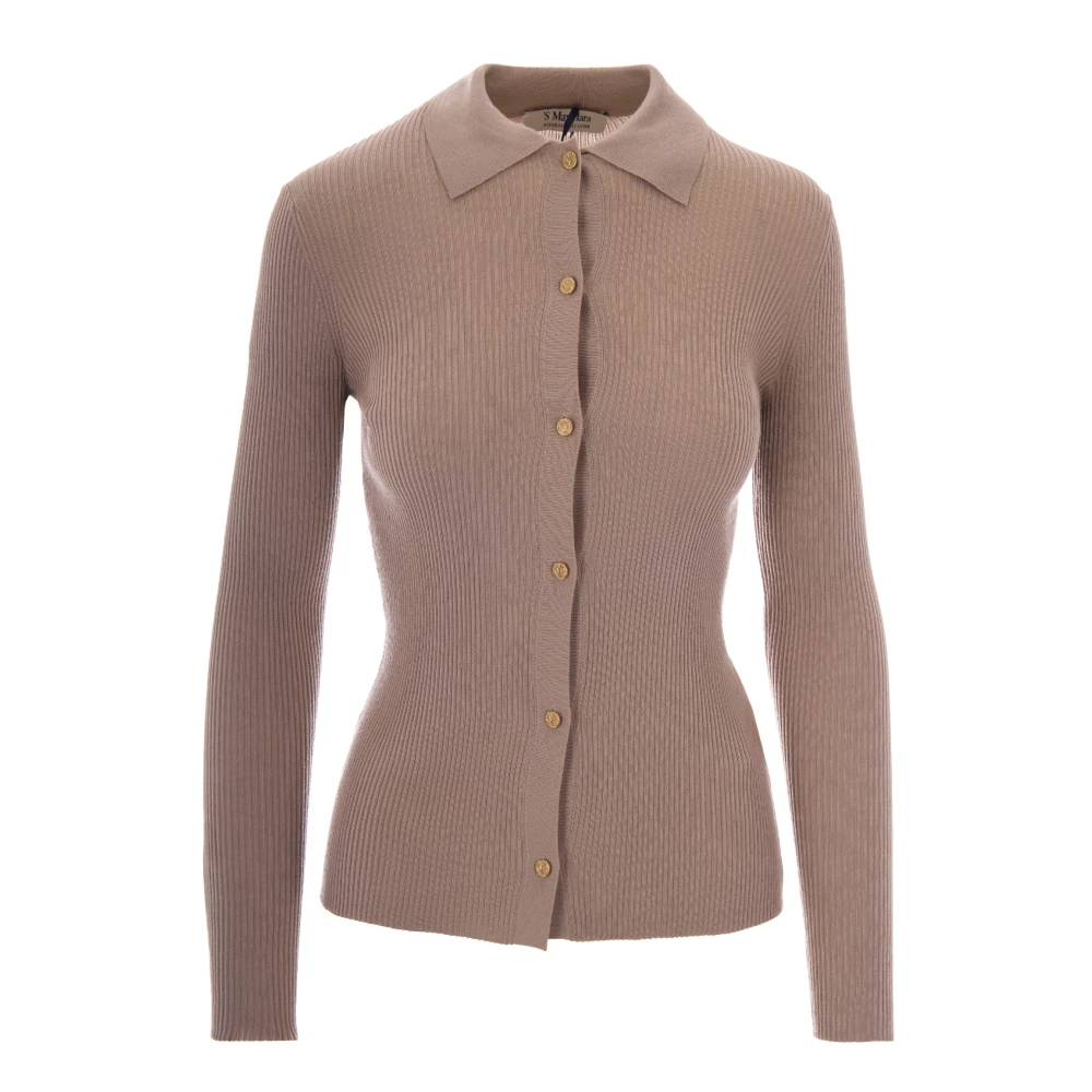 Max Mara Studio , Cardigans, Female, Beige, M, Smmlimone Cardigan