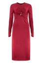 gathered-front-jersey-dress-with-brooch